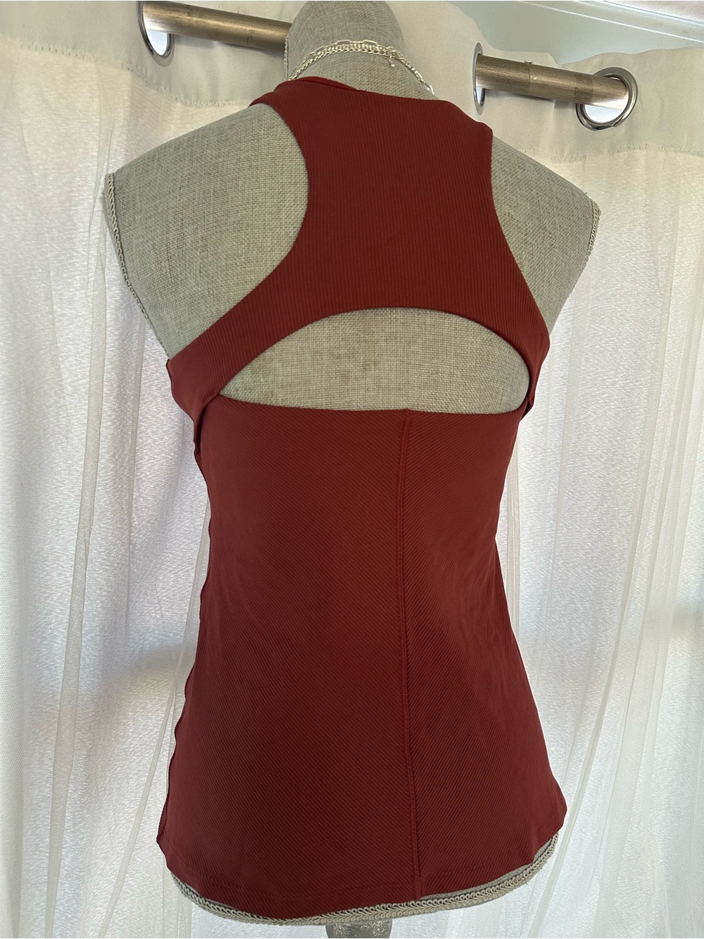 Classic Ribbed Racerback Tank Top - burnt 🍊